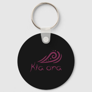 Kia Ora Hello Wave In Maori New Zealand Lynesian Keychain