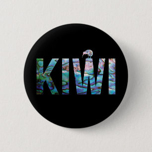 KIA ORA KIWI GREETING 6 CM ROUND BADGE 2 INCH ROUND BUTTON