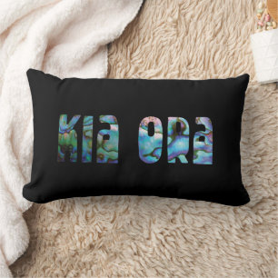 KIA ORA KIWI GREETING LUMBAR PILLOW