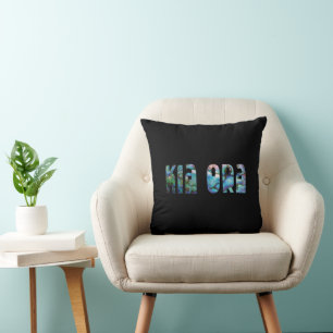KIA ORA KIWI GREETING THROW PILLOW