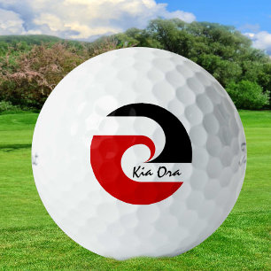 Kia Ora & Maori Flag, New Zealand /Sports, Golf Balls