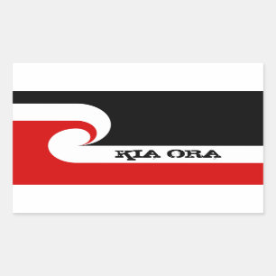 Kia Ora & Maori Flag, New Zealand /Sports, rugby Sticker