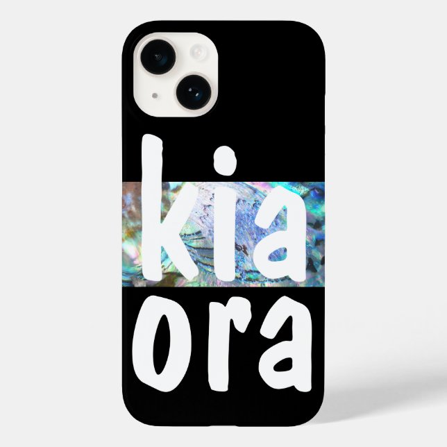 KIA ORA NEW ZEALAND GREETING PAUA NZ MAORI KIWI Case-Mate iPhone CASE (Back)