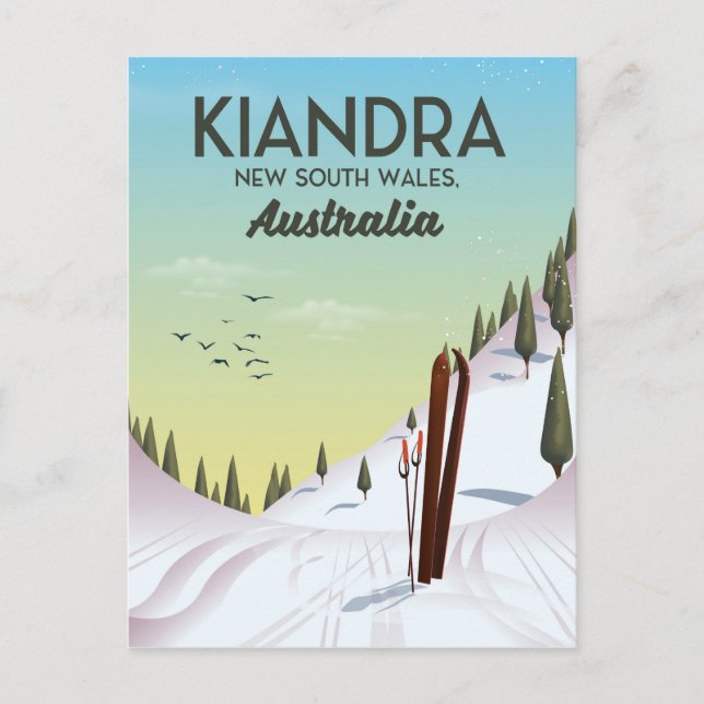 Kiandra New South Wales Australia Ski Postcard (Front)