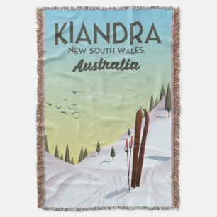 Kiandra New South Wales Australia Ski Throw Blanket