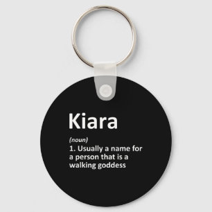 Kiara Definition Personalized Name Funny Birthday Keychain