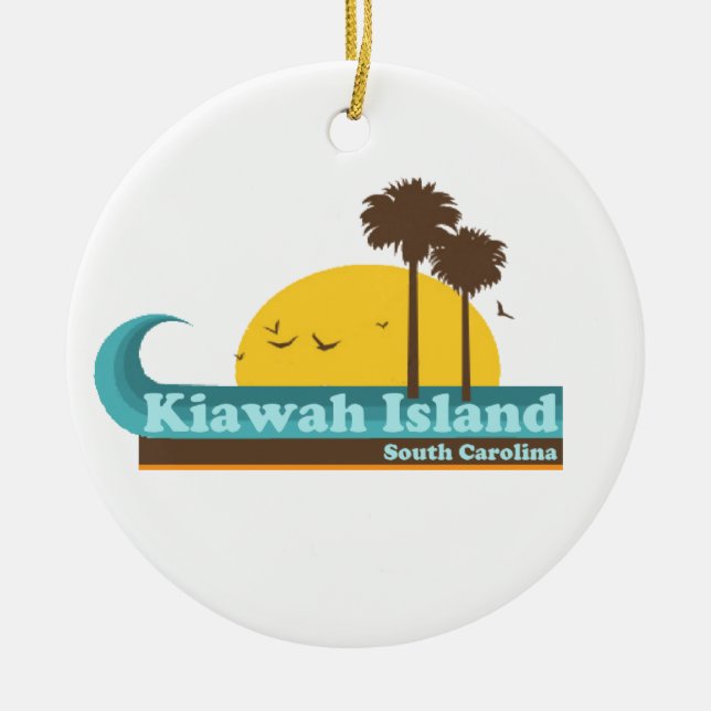 Kiawah Island. Ceramic Ornament (Front)