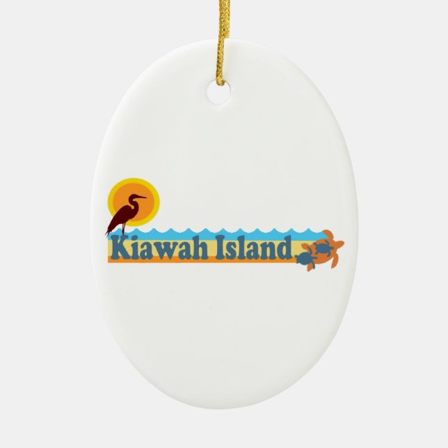 Kiawah Island. Ceramic Ornament (Front)