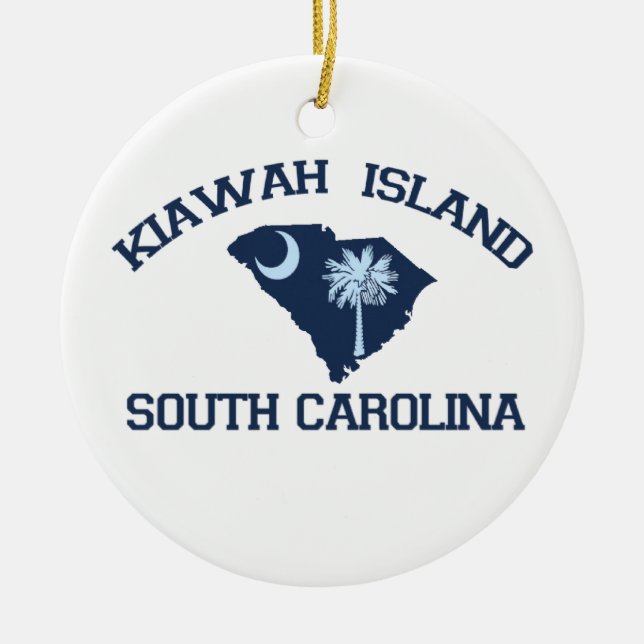 Kiawah Island. Ceramic Ornament (Front)