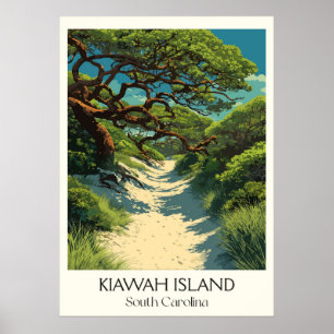 Kiawah Island SC Live Oaks Path Poster