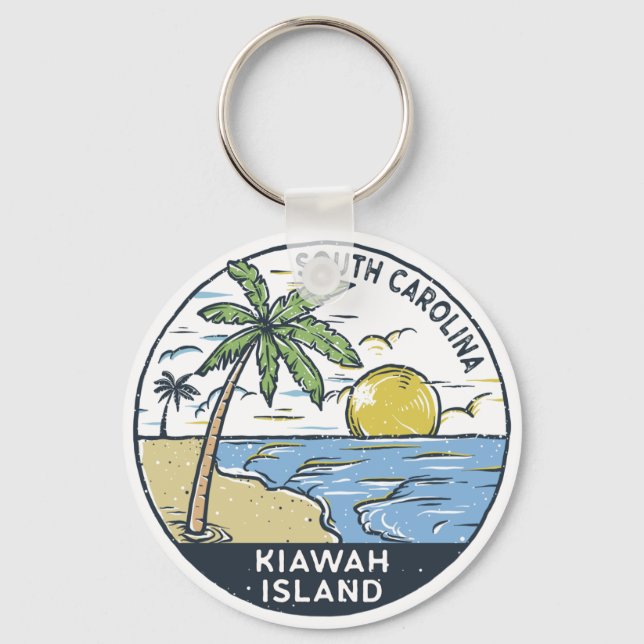 Kiawah Island South Carolina Vintage Keychain (Front)
