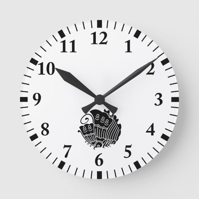 Kichiemon Nakamura Round Clock (Front)