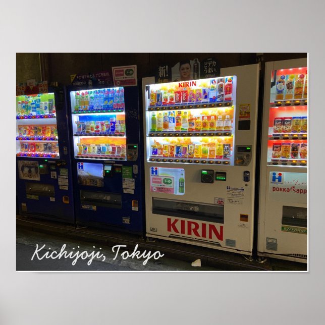 Kichijoji, Tokyo vending machine poster (Front)