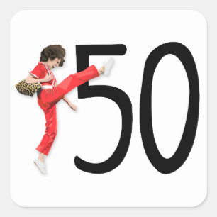 Kick 50 square sticker