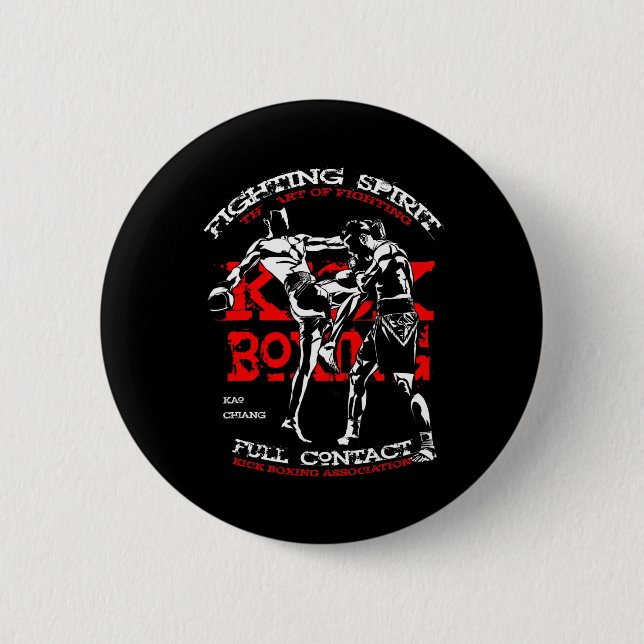 Kick Boxing Fighter Design For Mma Fans  2 Inch Round Button (Front)