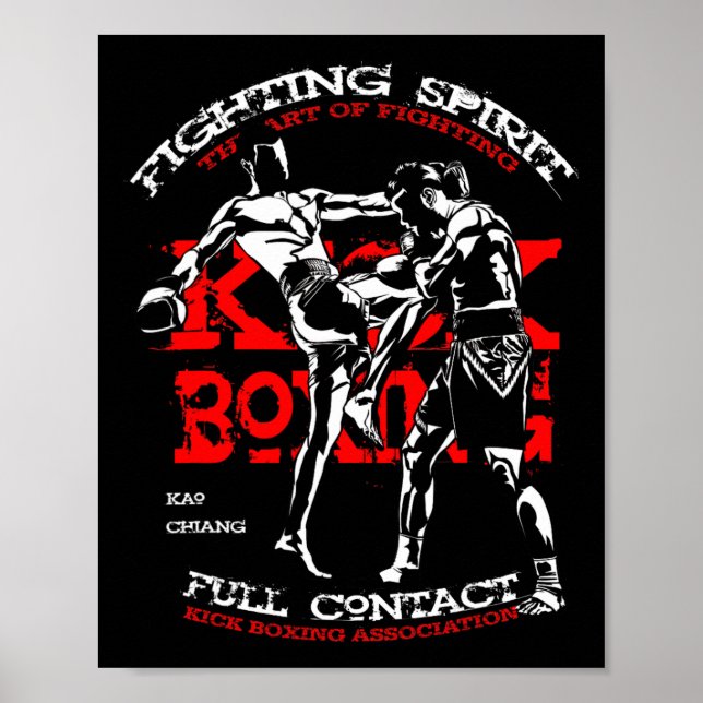 Kick Boxing Fighter Design For Mma Fans  Poster (Front)