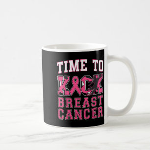 Kick Breast Cancer Awareness Soccer Pink Ribbon Bo Coffee Mug