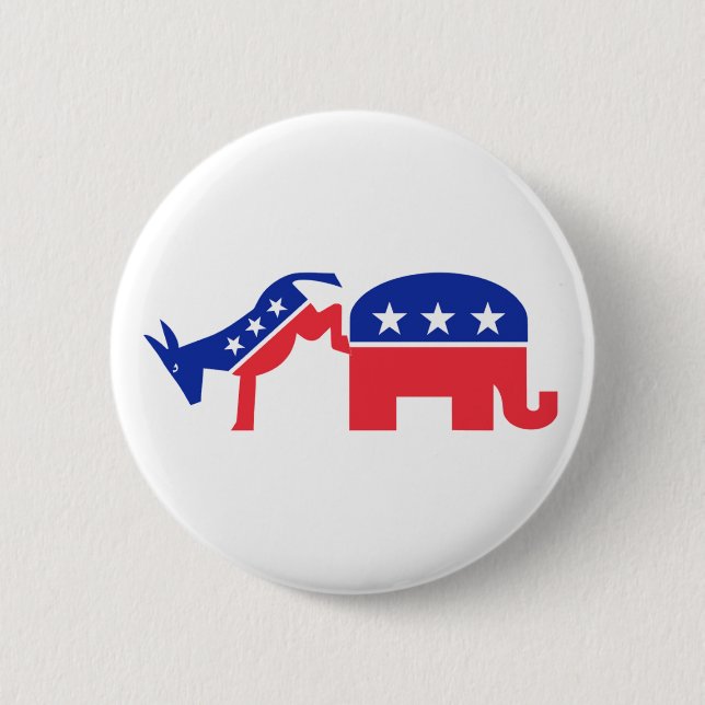 Kick 'em Dems! 2 Inch Round Button (Front)