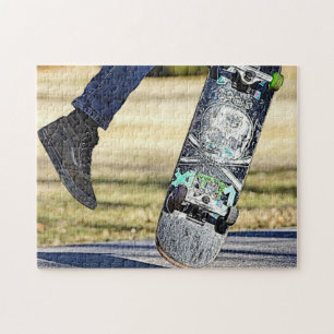 Kick Flip It Painterly Jigsaw Puzzle