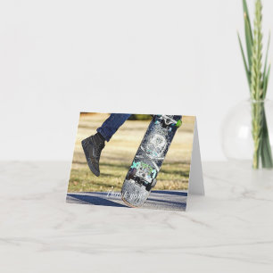 Kick Flip It Painterly Thank You Card
