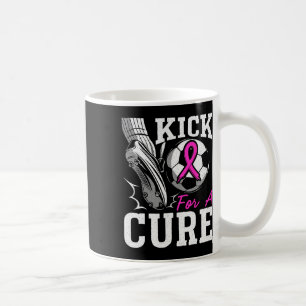 Kick For A Cure Breast Cancer Awareness Pink Ribbo Coffee Mug