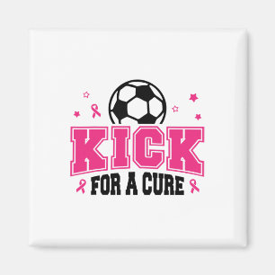 Kick For A Cure Soccer Breast Cancer Awareness Pin Magnet