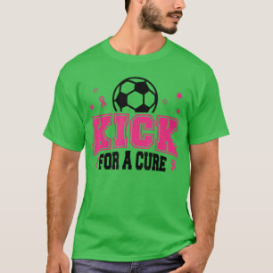 Kick for a Cure Soccer Breast Cancer Awareness Pin T-Shirt