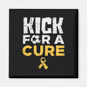 Kick For A Cure Soccer Childhood Cancer Awareness Magnet