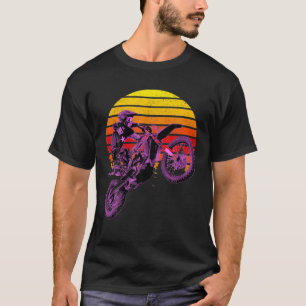 Kick It And Go Dirt Bike Rider Motorbike Racer Ret T-Shirt