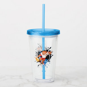 Kick it like it’s hot. cartoon soccer acrylic tumbler