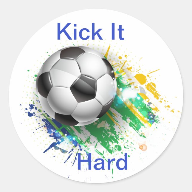 Kick It Soccer Ball Stickers (Front)