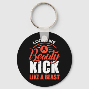 Kick Like A Beast, Kickboxing T Shirt, Kickboxer S Keychain