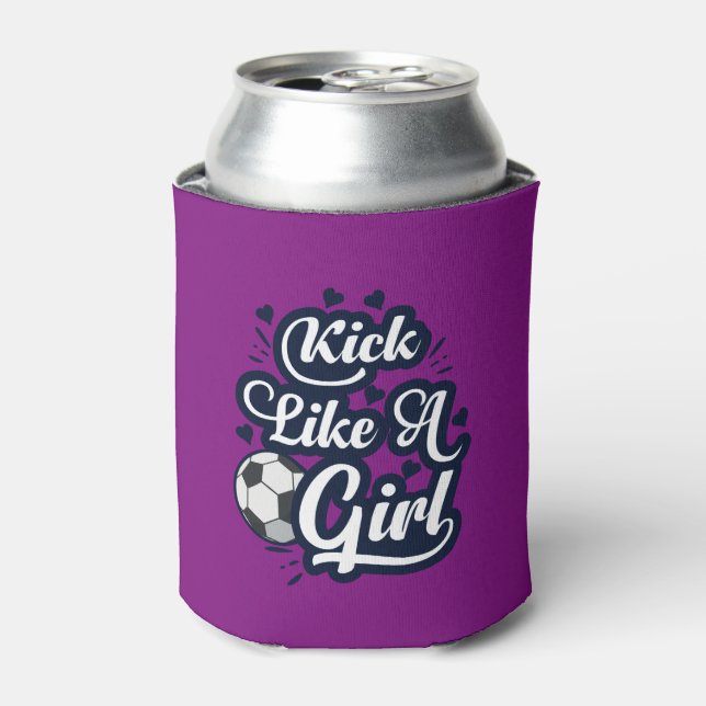 Kick Like A Girl Can Cooler (Can Front)