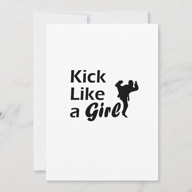 Kick Like A Girl Karate Tae Kwon Do Martial Arts (Front)