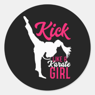 Kick Like A Karate Classic Round Sticker