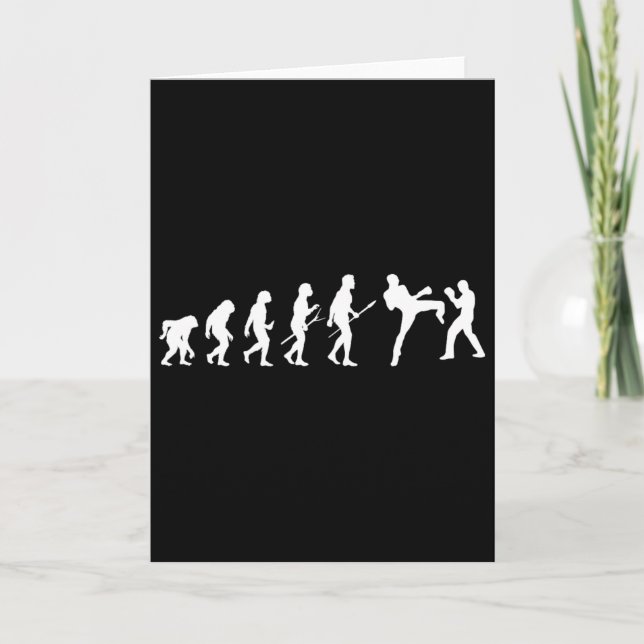 Kick Mma Kickboxing Boxer Boxing Human Evolution S Card (Front)