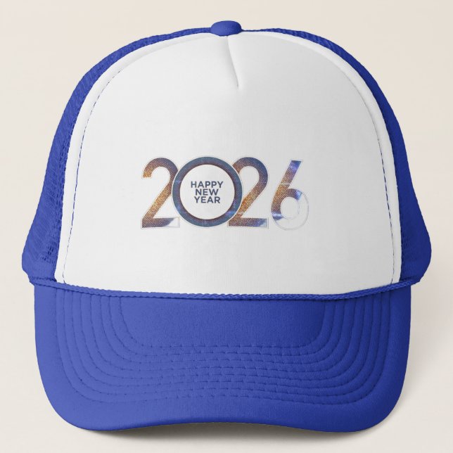 Kick off the New Year in style with this vibran Trucker Hat (Front)