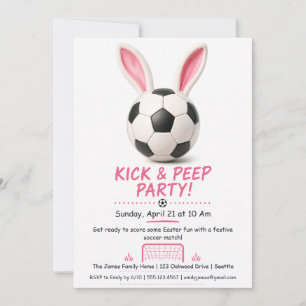 Kick & Peep Party – Easter Soccer Invitation