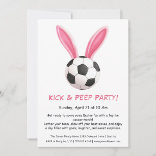 Kick & Peep Party – Easter Soccer Invitation