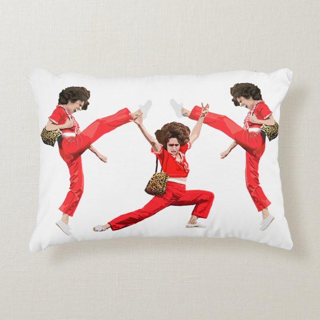 Kick Stretch Kick Accent Pillow (Front)