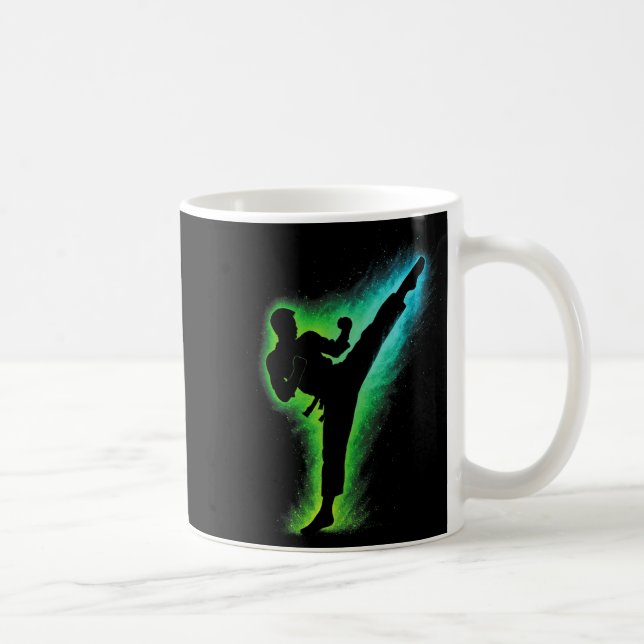 Kick - Taekwondo Practitioner Art Coffee Mug (Right)