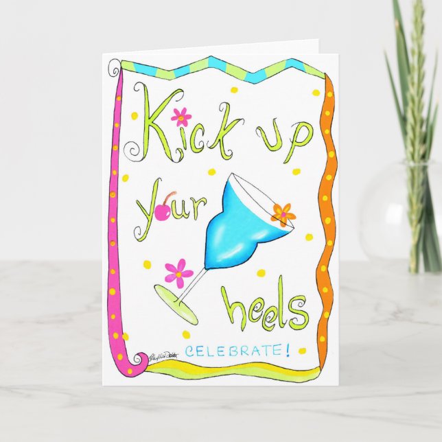 Kick up Greeting or Note Cards White (Front)