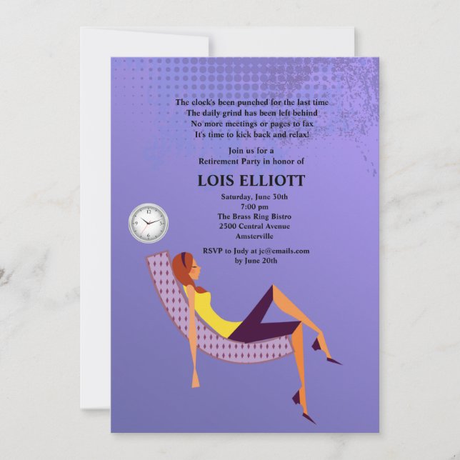 Kick up your Feet Female Retirement Party Invitation (Front)