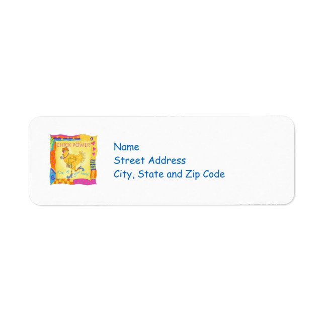 Kick Up Your Heels Chick Power Address Label (Front)