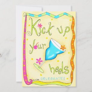 Kick up Your Heels Invitation Yellow