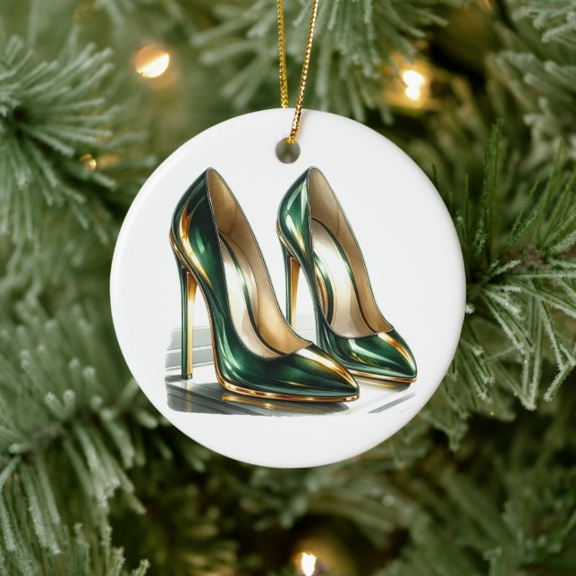 Kick Up Your HIGH Heels Ceramic Ornament (Tree)