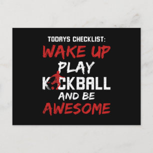 Kickball better than Therapy Holiday Postcard