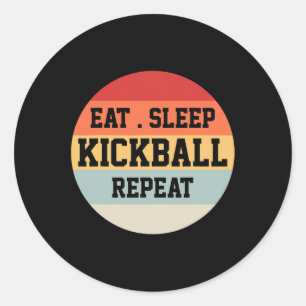 Kickball Player Retro Funny Gift  Classic Round Sticker