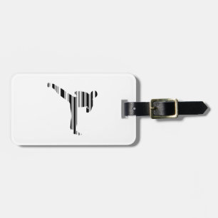 KICKBOXER BAR CODE Kickboxing Barcode Pattern Luggage Tag