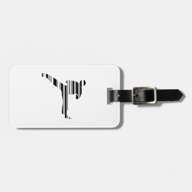 KICKBOXER BAR CODE Kickboxing Barcode Pattern Luggage Tag (Front Horizontal)
